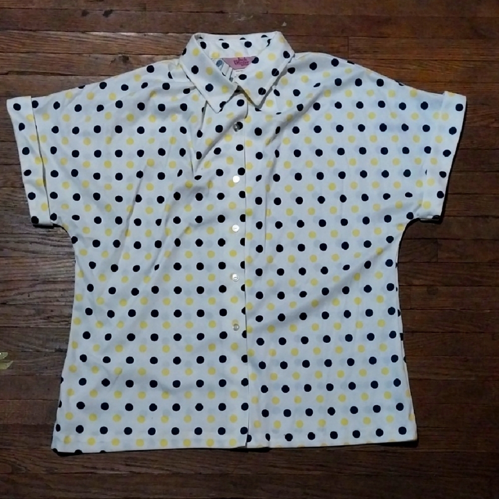 Vintage Jack Winter Knitsport Polka Dot Button-Up Shirt